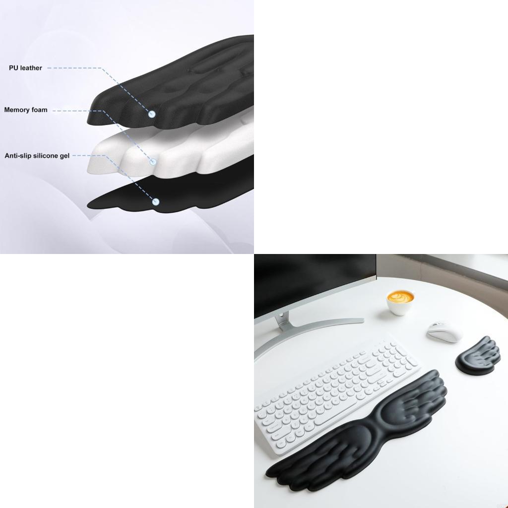 Desk Setup Ergonomics - 462E miękkiego silikonu Angel Wing klawiatury