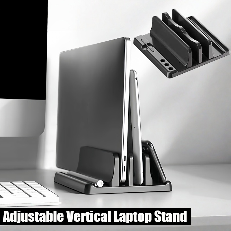 Vertical Laptop Stand - Pionowy stojak na laptopa, regulowany, wielofunkcyjny