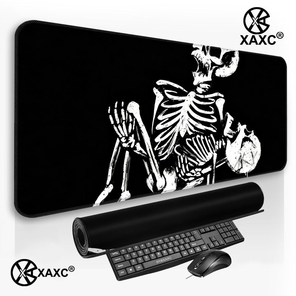 Desk Setup Dark - Podkładka pod mysz Skull, ciemna, antypoślizgowa,