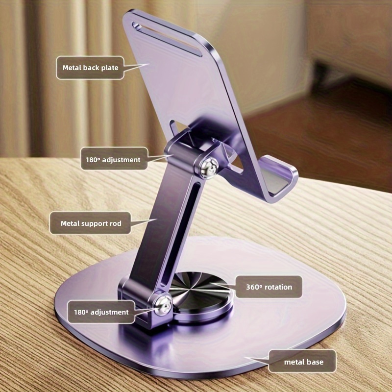 Desk Setup Essentials - 360 ° Metalowy uchwyt na telefon,