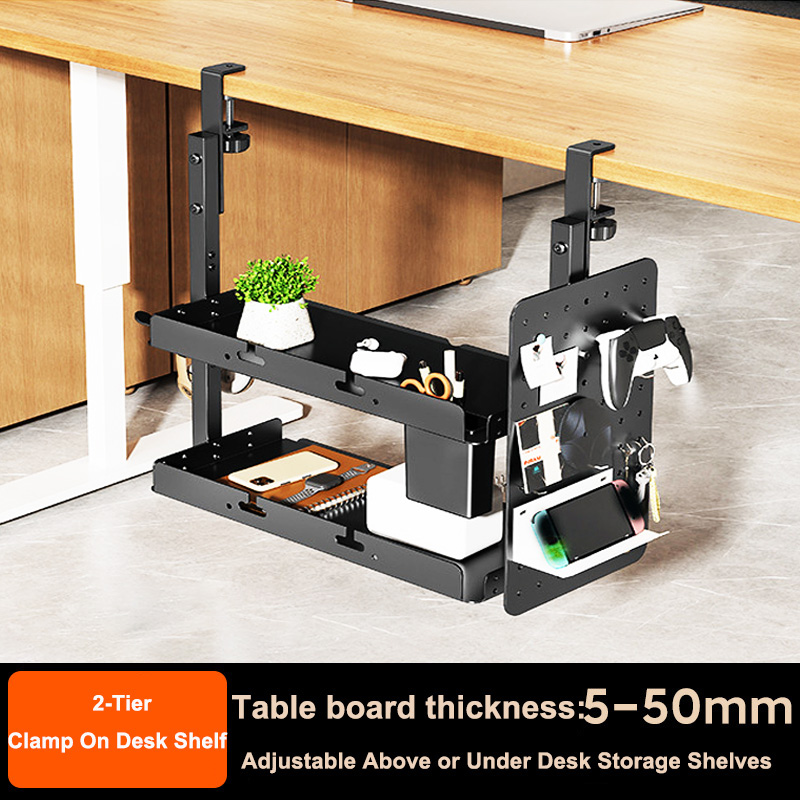 Desk Setup Productivity - Półka na biurko z mocowaniem na