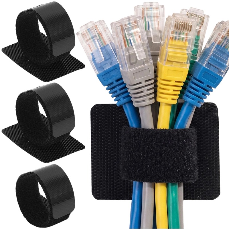 Cable Velcro Strap - Samoprzylepny zestaw do zarządzania kablami, nylonowe