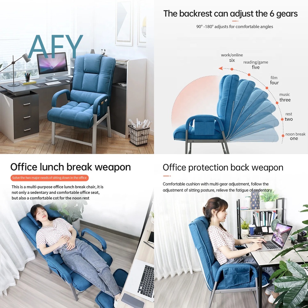 Desk Setup Ergonomics - Oddychająca, składana krzesło biurowe z tkaniny