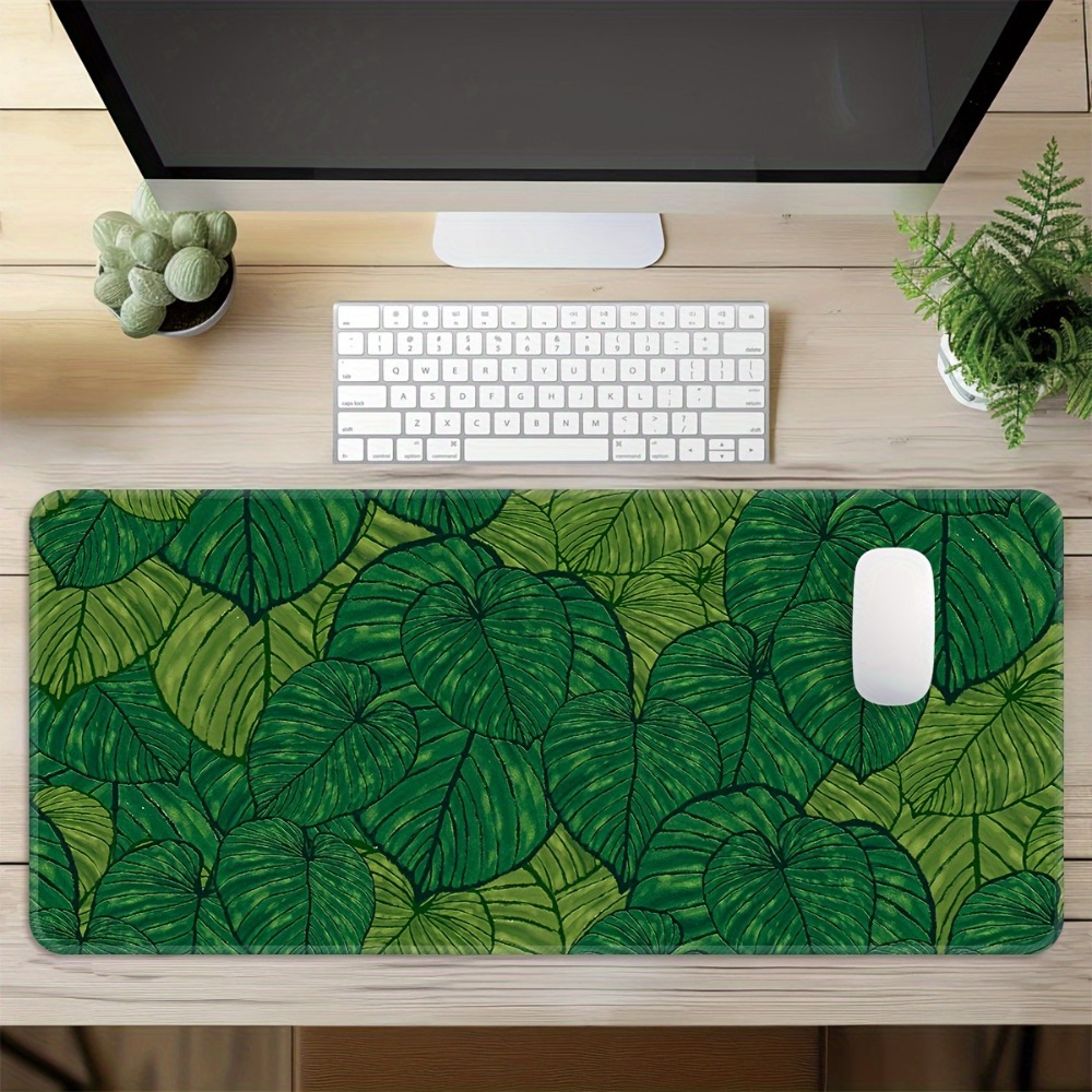Desk Setup With Plants - Podkładka pod mysz z motywem tropikalnych