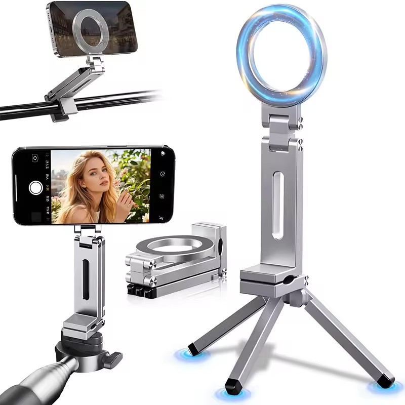 Desk Setup Essentials - Magnetyczny uchwyt do telefonu do selfie,