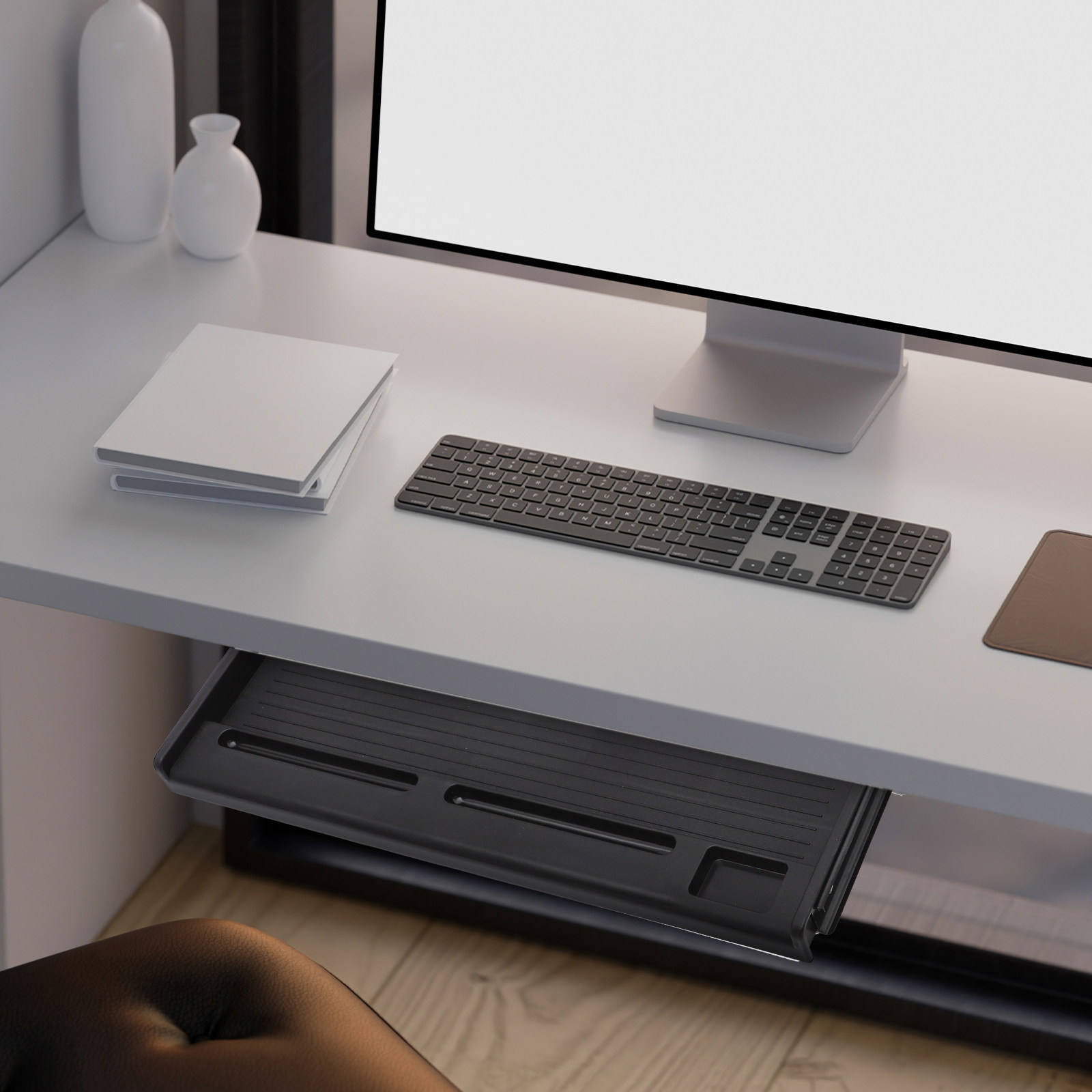Desk Setup Home Office - 1 zestaw wysuwanej półki na klawiaturę