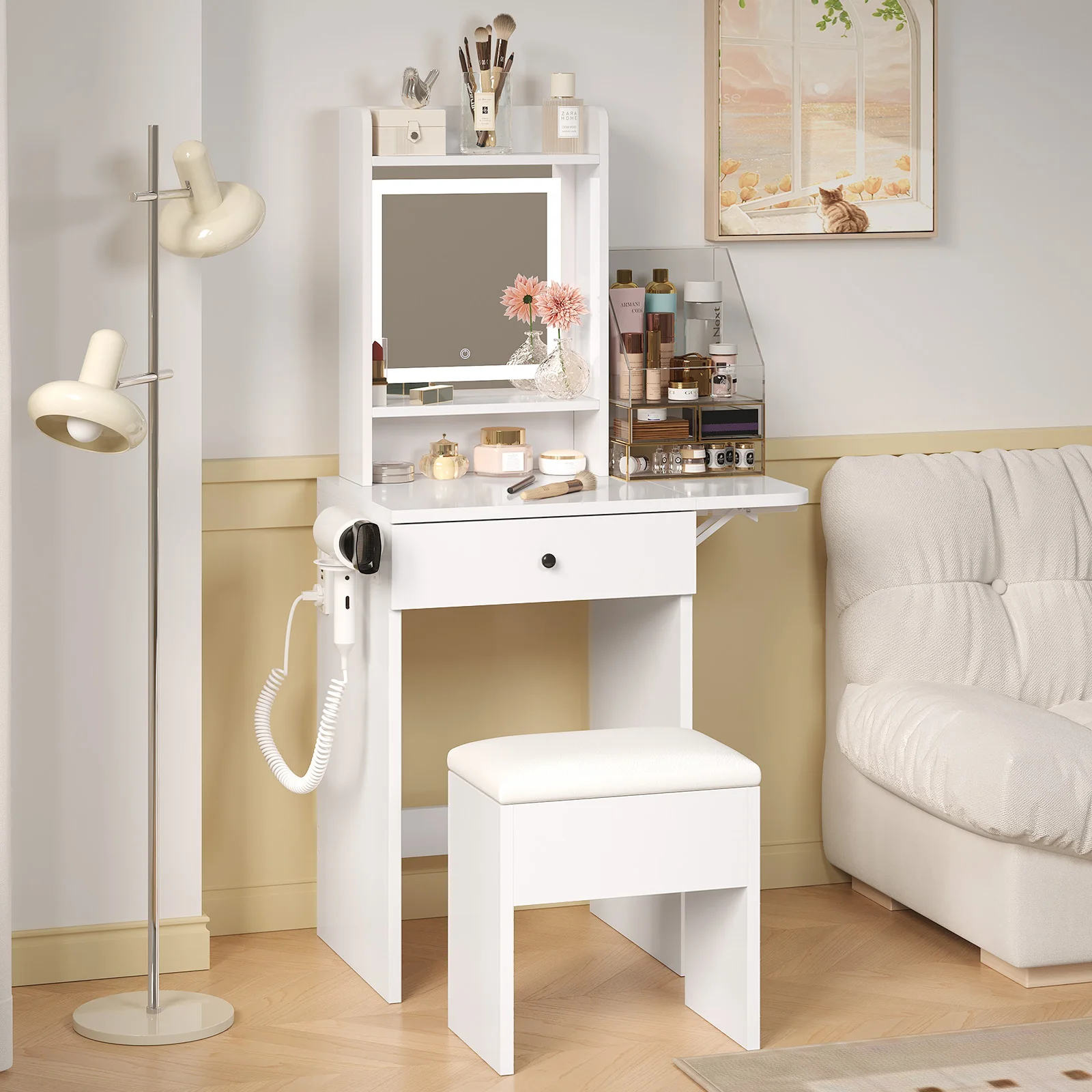 Desk Vanity Setup - # Toaletka z szufladami Zestaw do