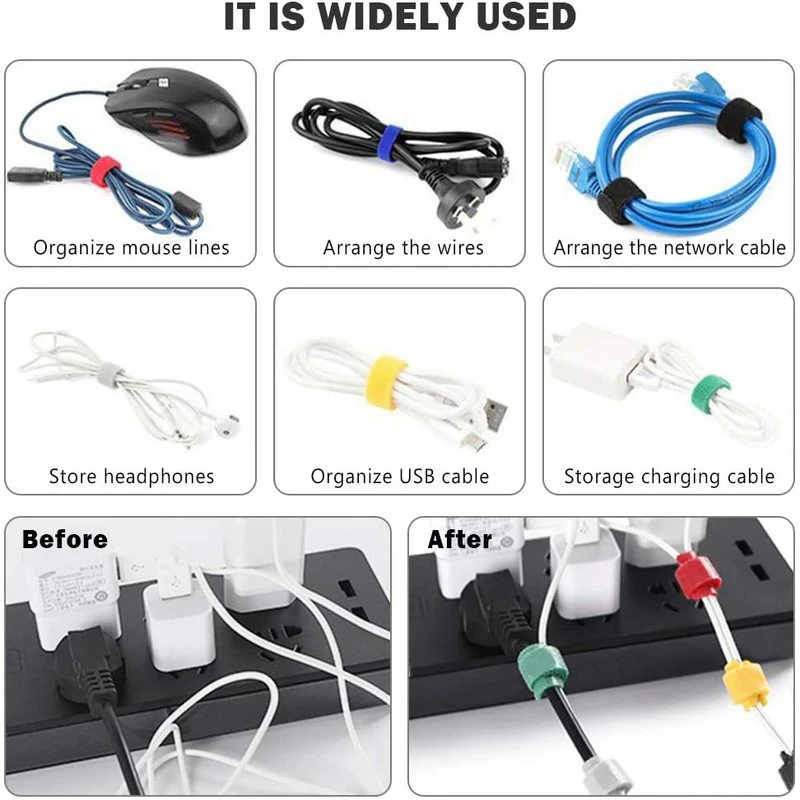 1/2/3 szt. Wielorazowe organiz – Cable Velcro Strap recenzja i cena