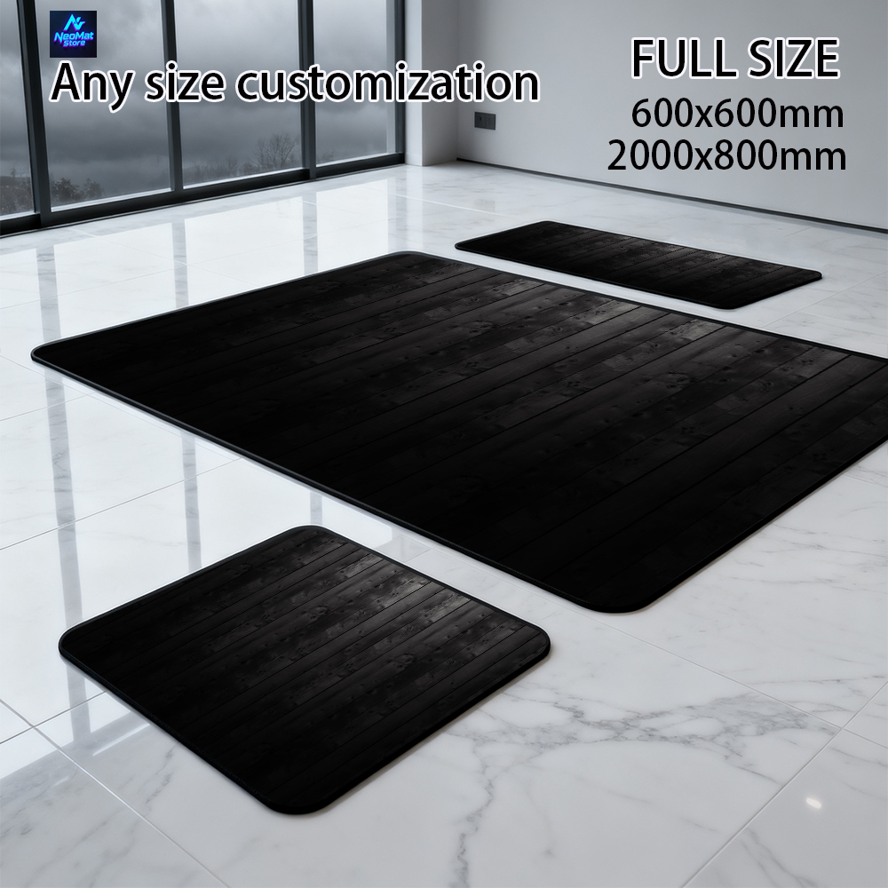 Duża podkładka pod mysz 2000x1 – Desk Setup Black And Wood recenzja i cena
