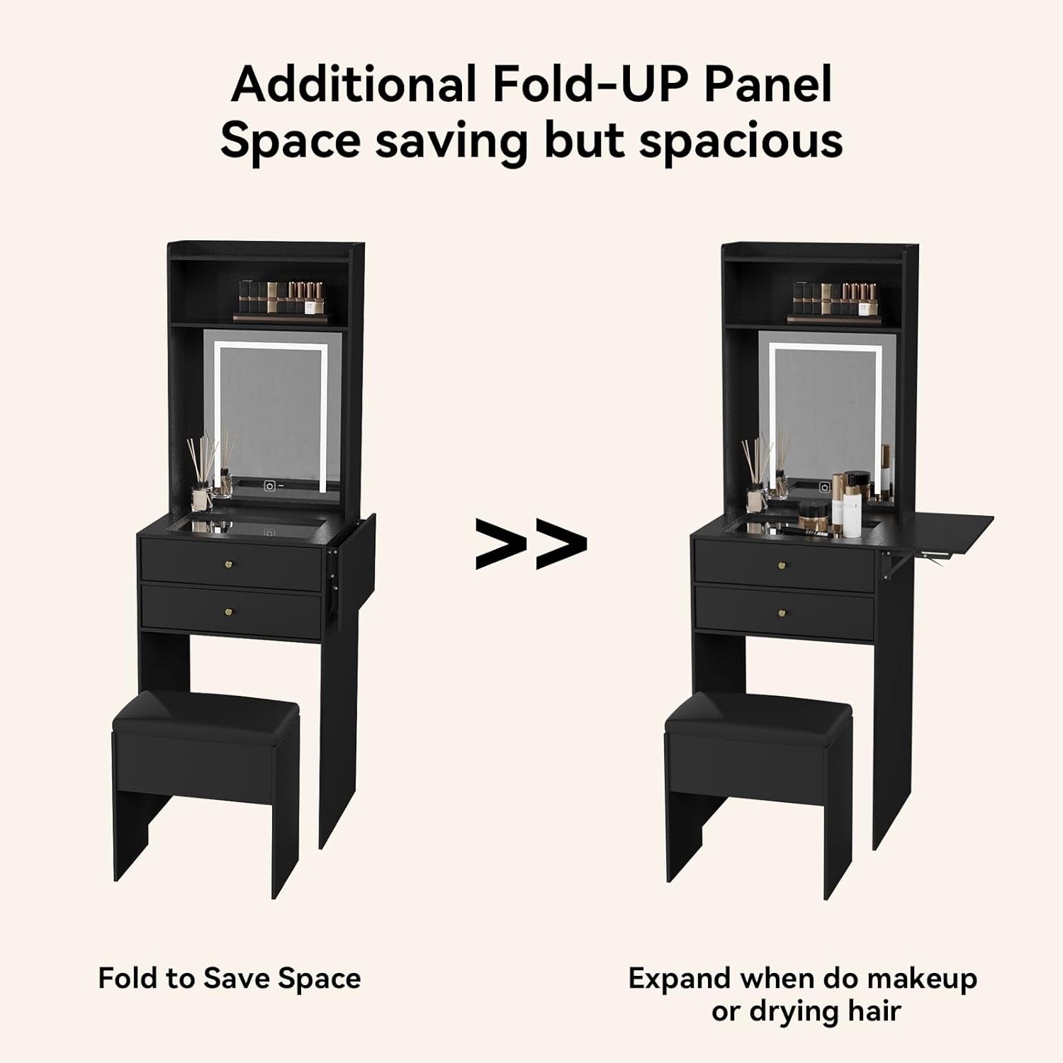 Mini czarny zestaw toaletki do – Desk Setup Black And Wood recenzja i cena