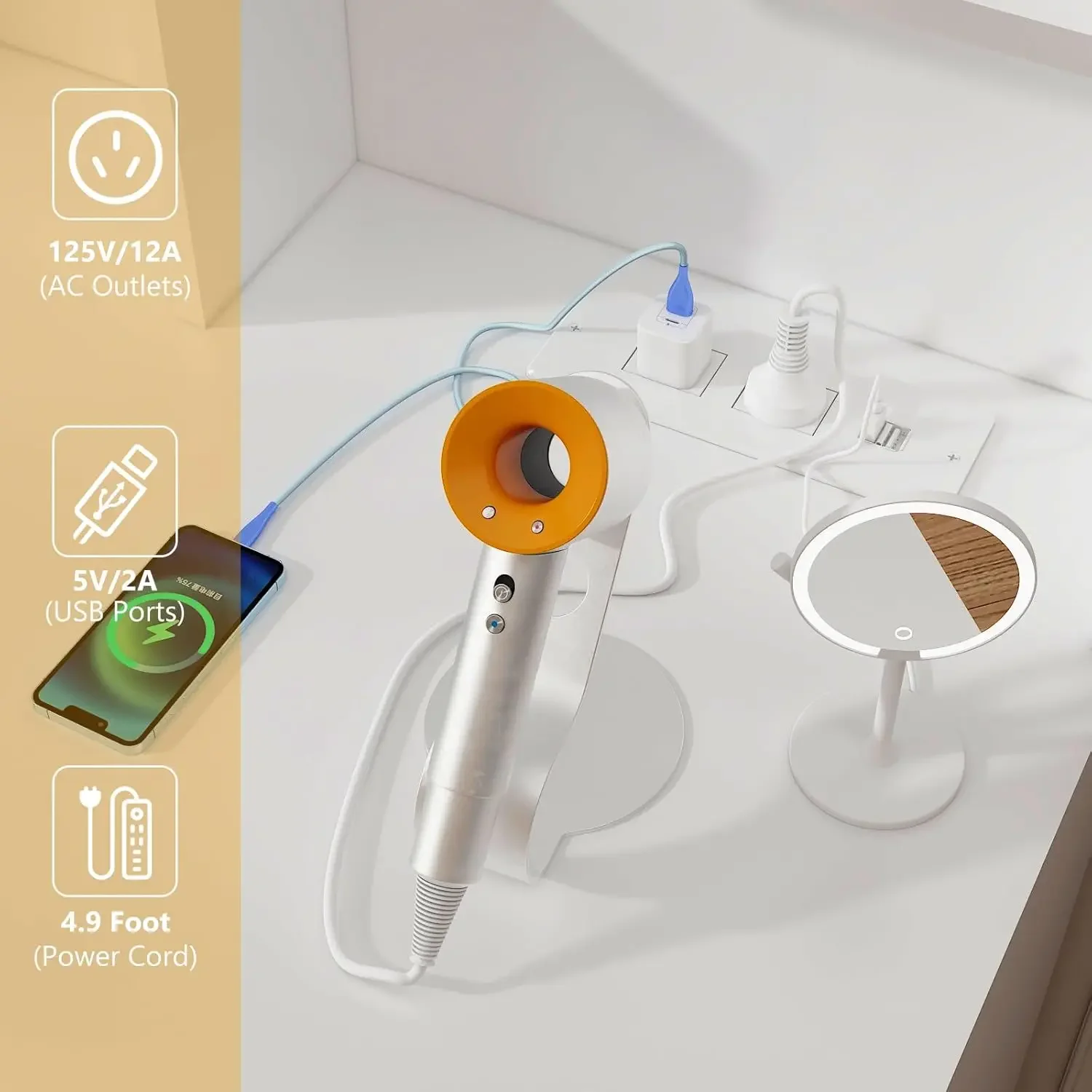 Toaletka 94 cm z lustrem i ośw – Desk Vanity Setup recenzja i cena