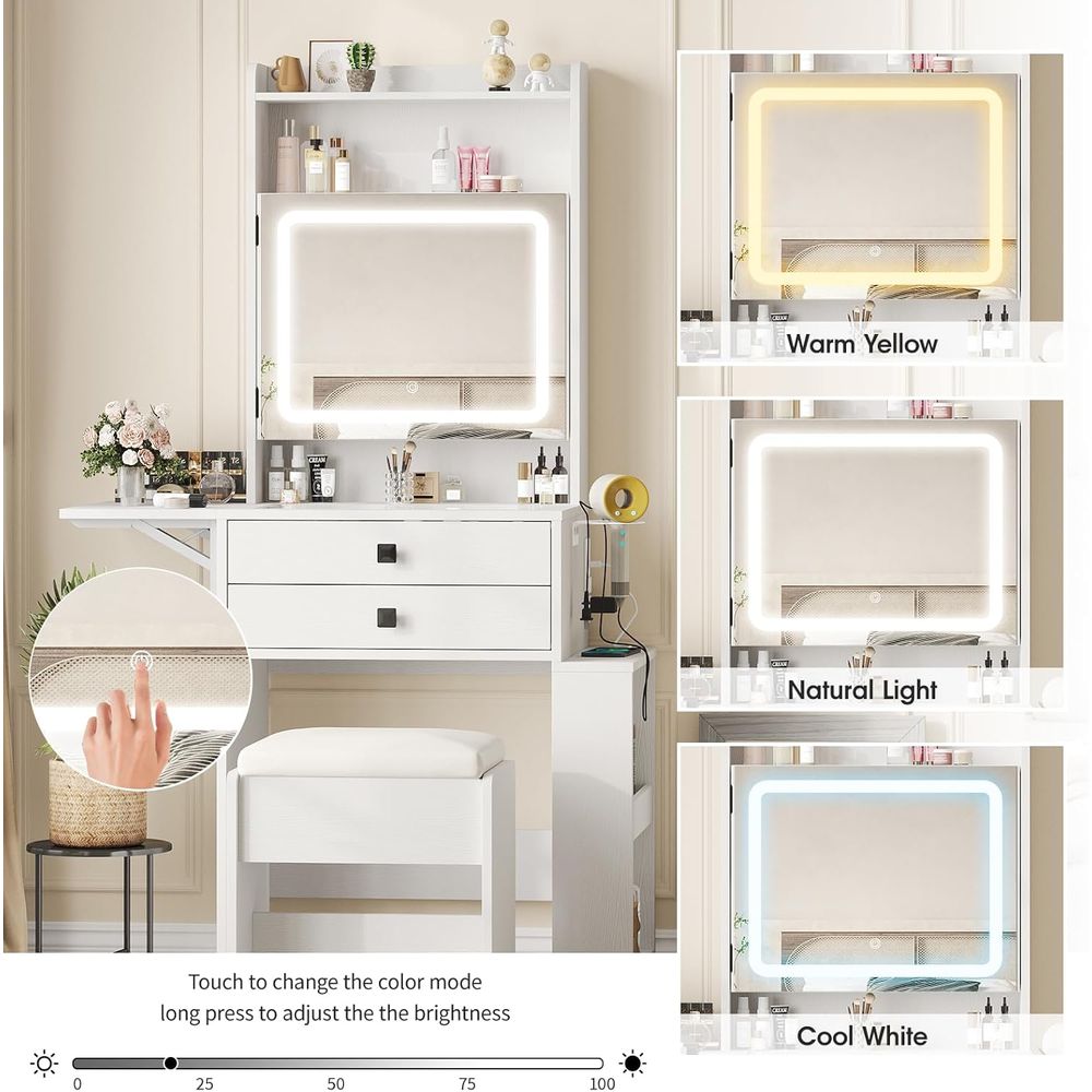 Mały toaletka Vabches z postar – Desk Vanity Setup recenzja i cena