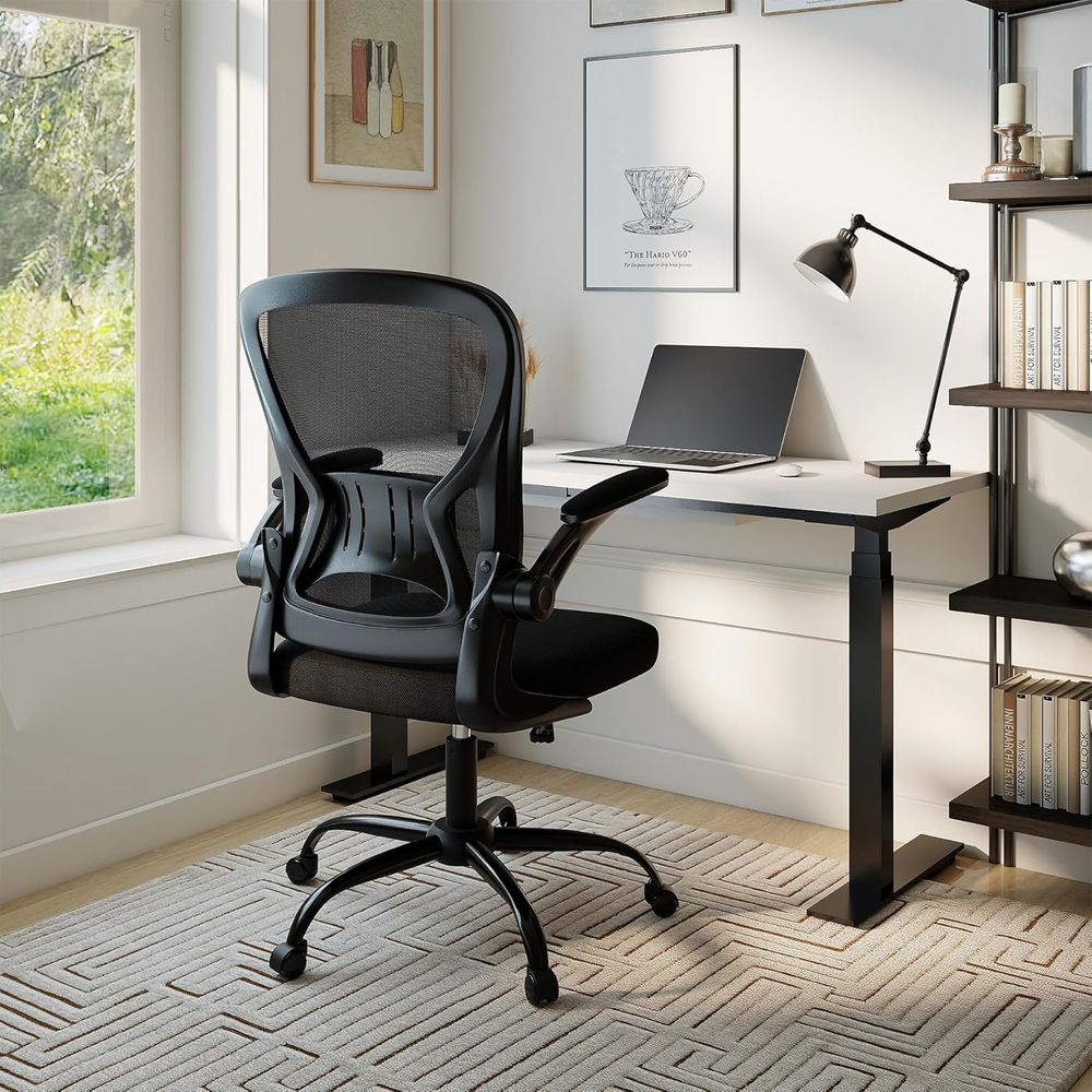 Zestaw krzeseł biurowych Oice, – Desk Setup Black And Wood recenzja i cena