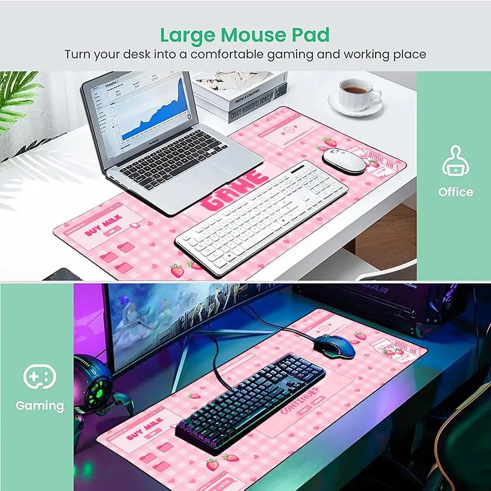 Podkładka pod mysz VIKAMA Pink – Desk Setup Pink recenzja i cena