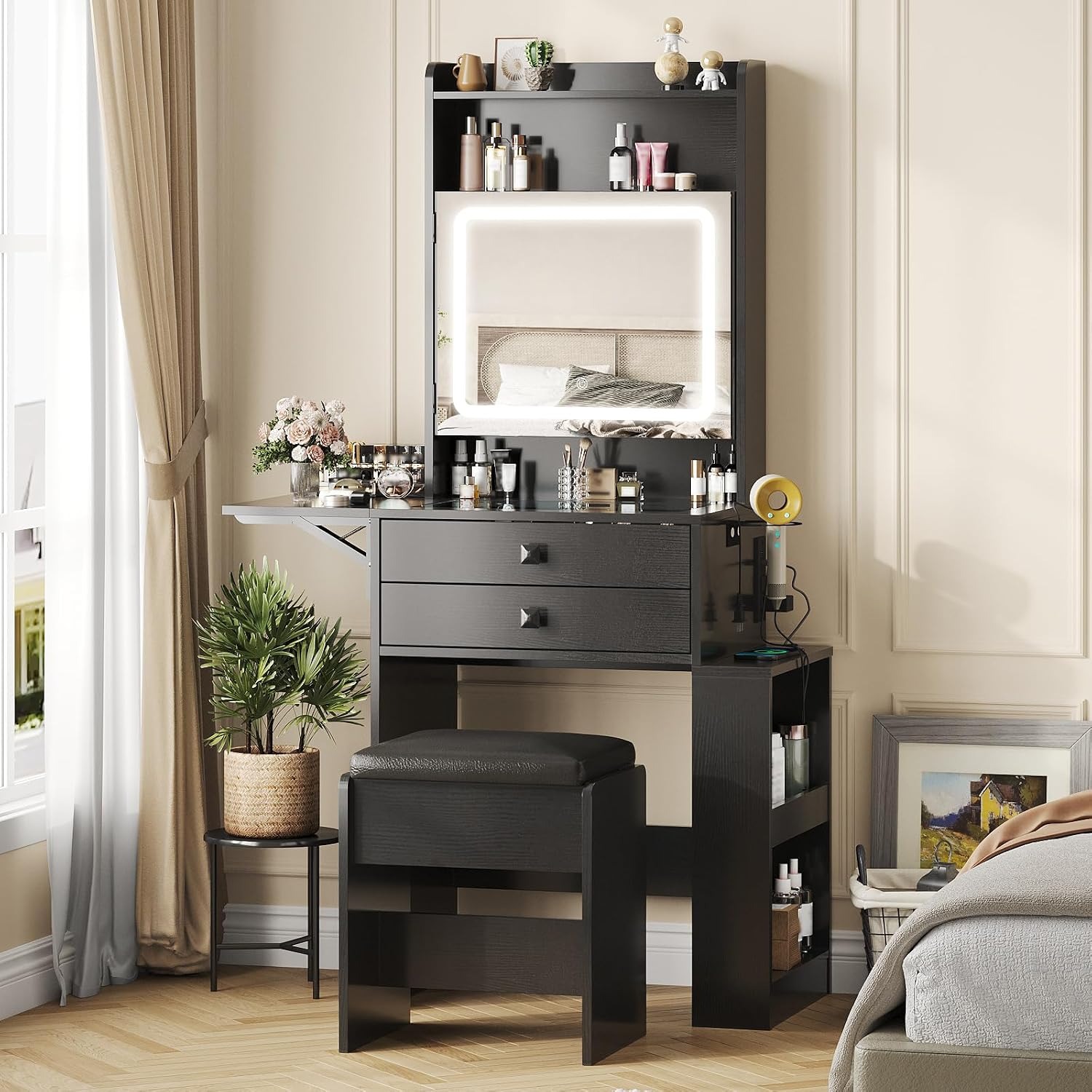 Mała toaletka z rozkładanym pa – Desk Vanity Setup recenzja i cena