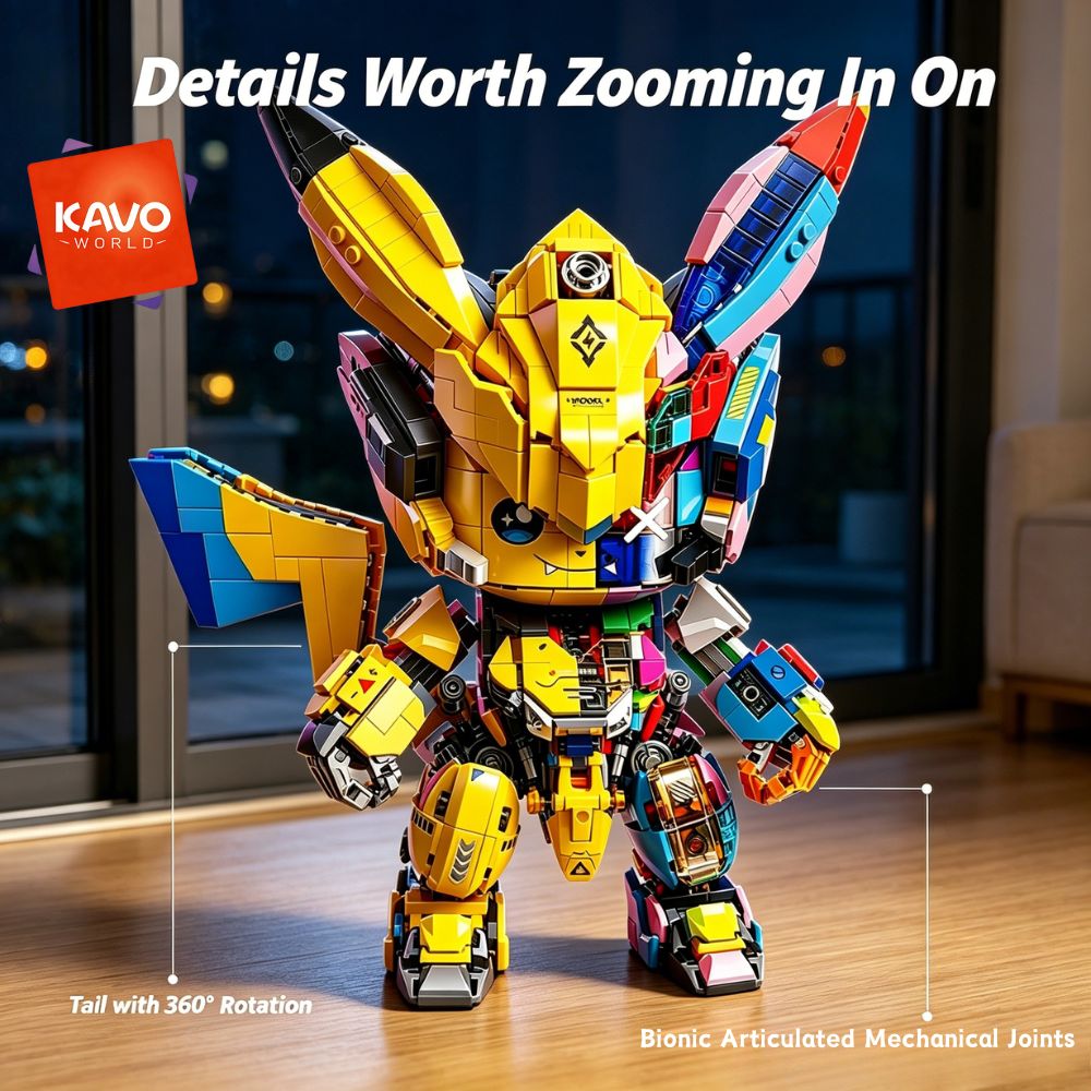 KAVOWORLD 1505 elementów Mecha – Yellow Desk Setup recenzja i cena