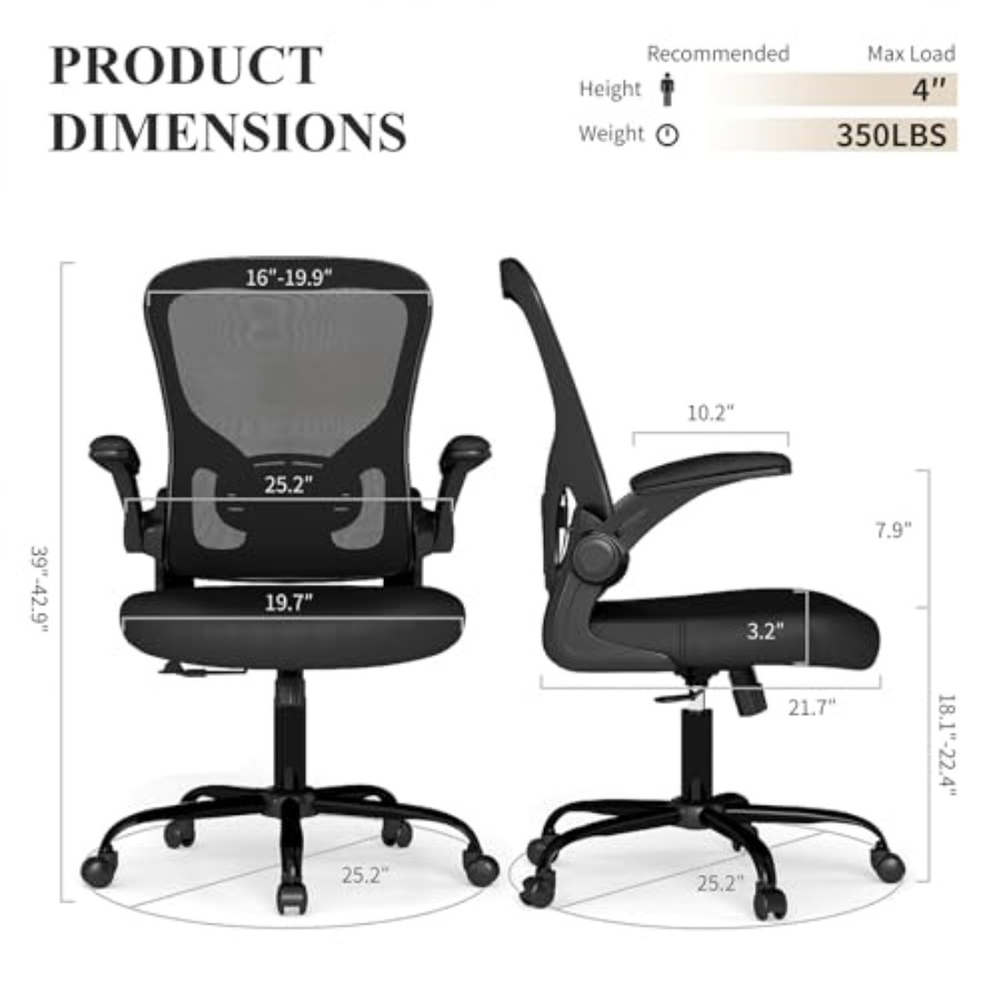 Krzesło biurowe z siatkową opa – Desk Setup Ergonomics recenzja i cena