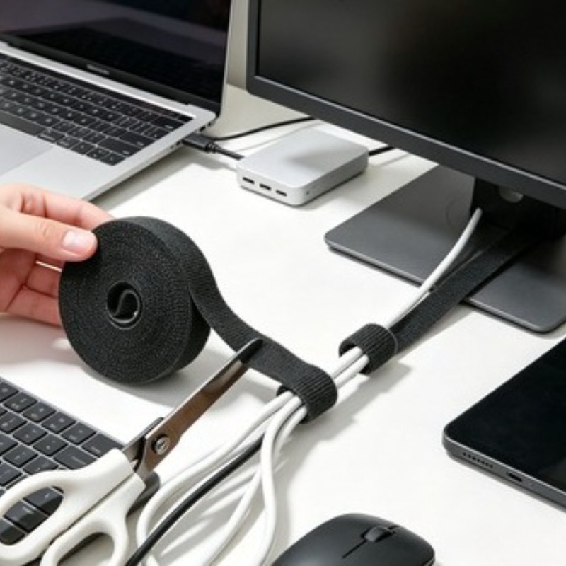 2 szt. samoprzylepnych opasek  – Cable Velcro Strap recenzja i cena
