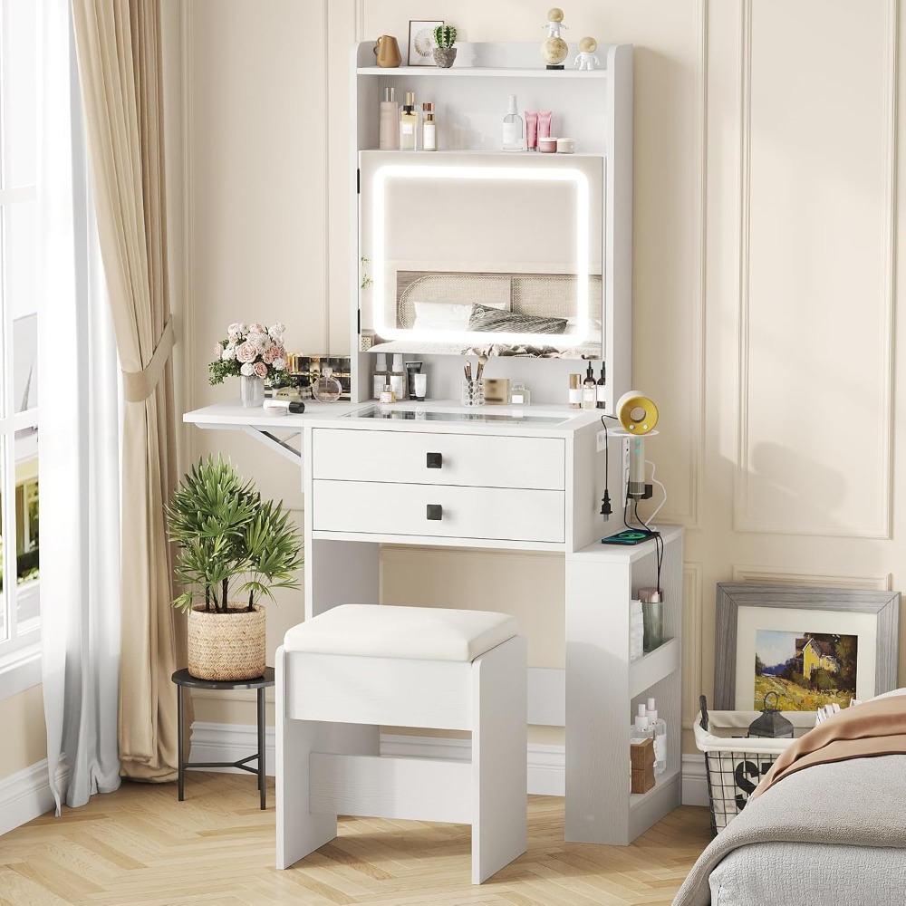 Mała toaletka z 3 regulowanymi – Desk Vanity Setup recenzja i cena