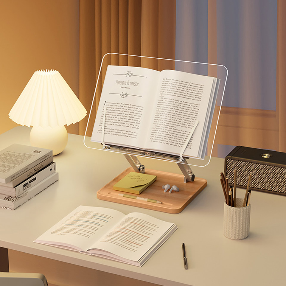 Drewniany stojak do czytania z – Desk Setup Pink recenzja i cena