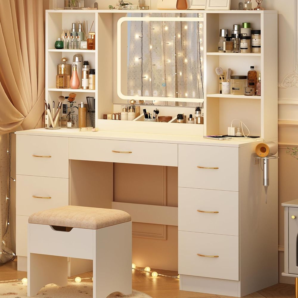 Duża toaletka jiteentarou 47 c – Desk Vanity Setup recenzja i cena