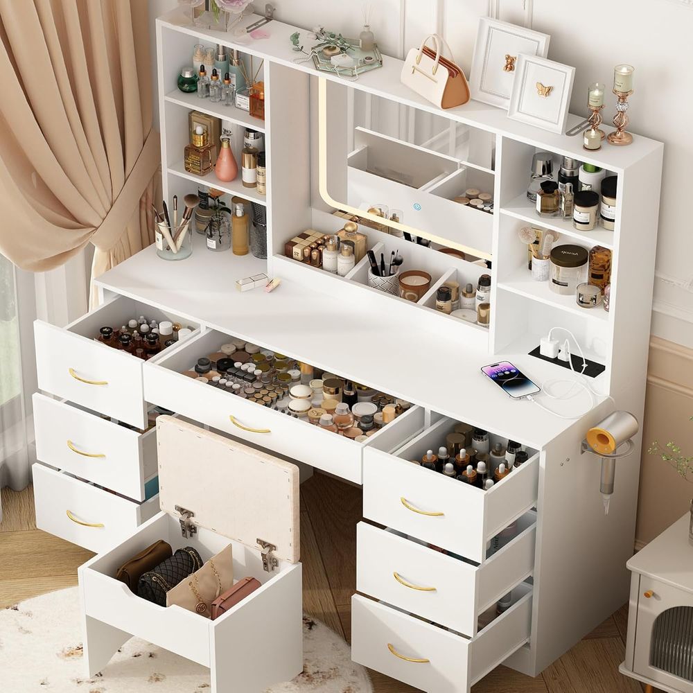 Duża toaletka jiteentarou 47 c – Desk Vanity Setup recenzja i cena