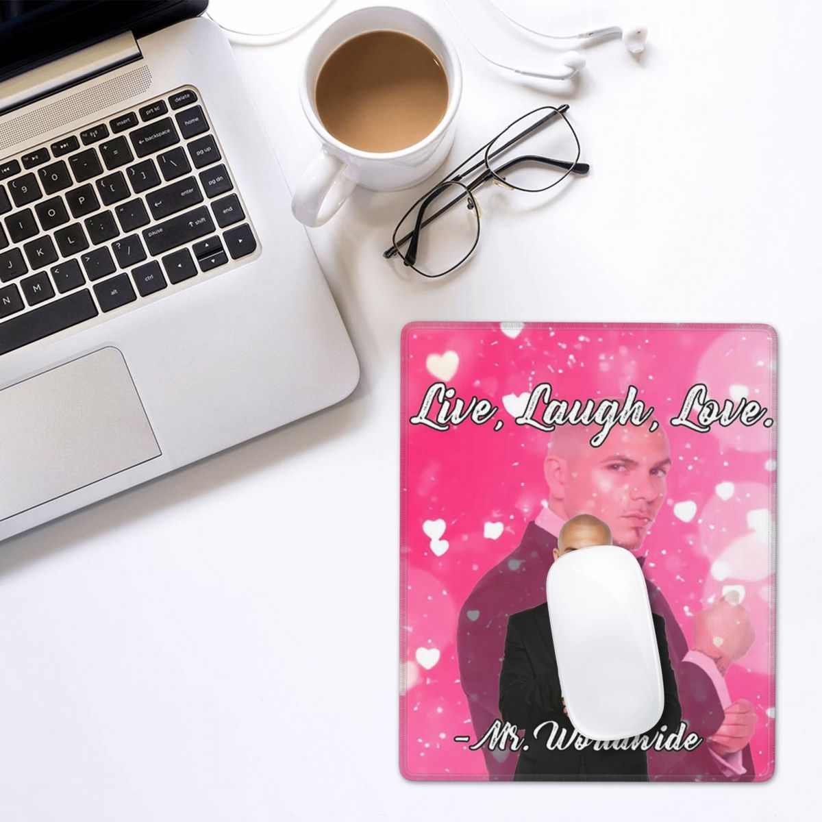 Podkładka pod mysz Mr. Worldwi – Desk Setup Pink recenzja i cena