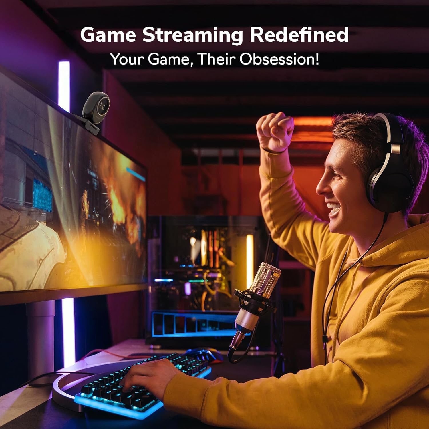 Kamera internetowa 4K EMEET z  – Desk Setup Streaming recenzja i cena
